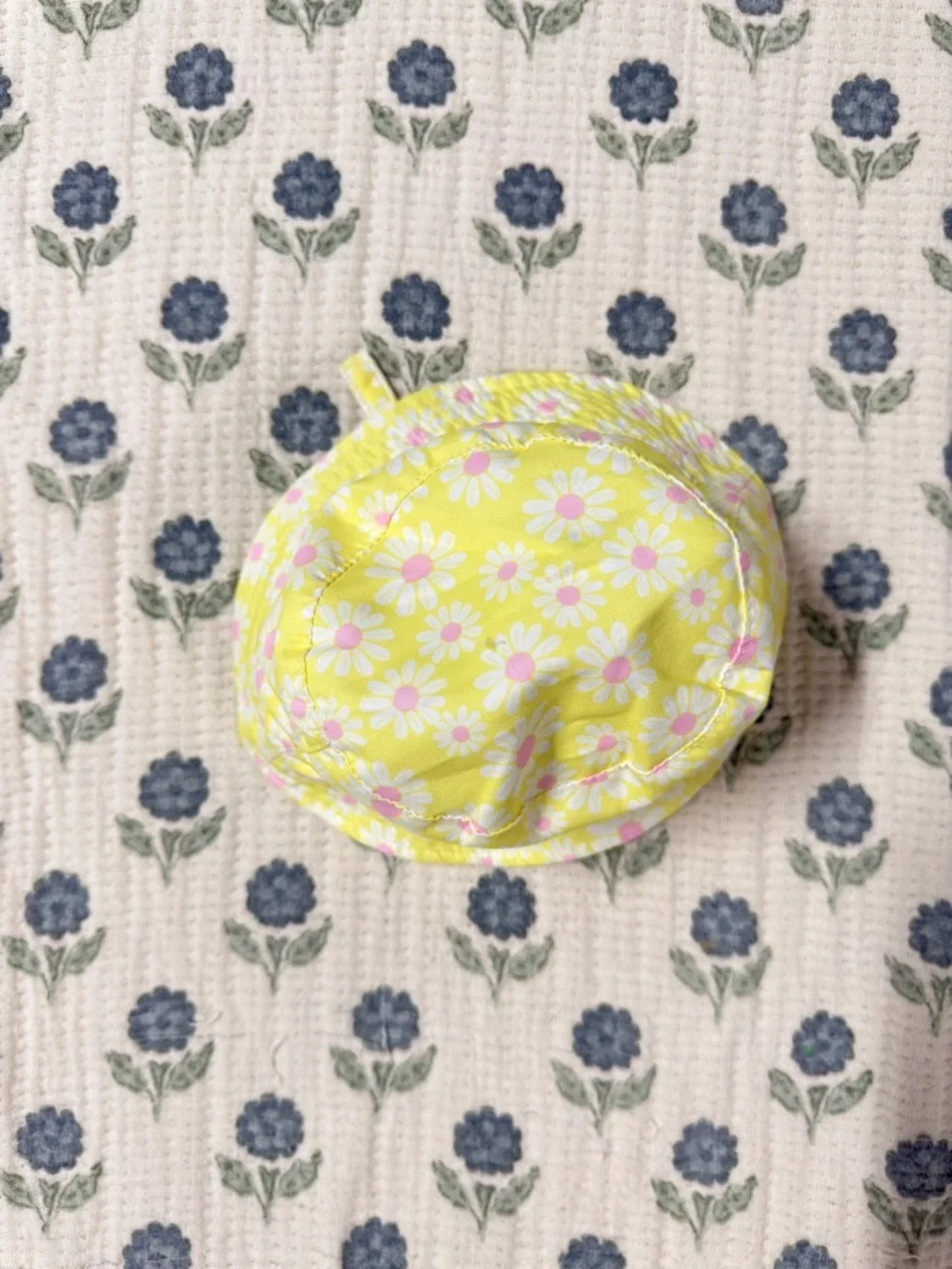 Kids Yellow Daisy Bucket Hat with Chin Straps